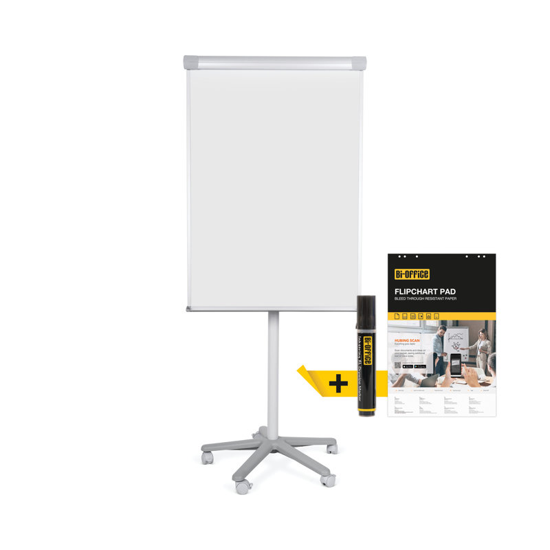 Marker Tray Flip Chart Easel, Grey