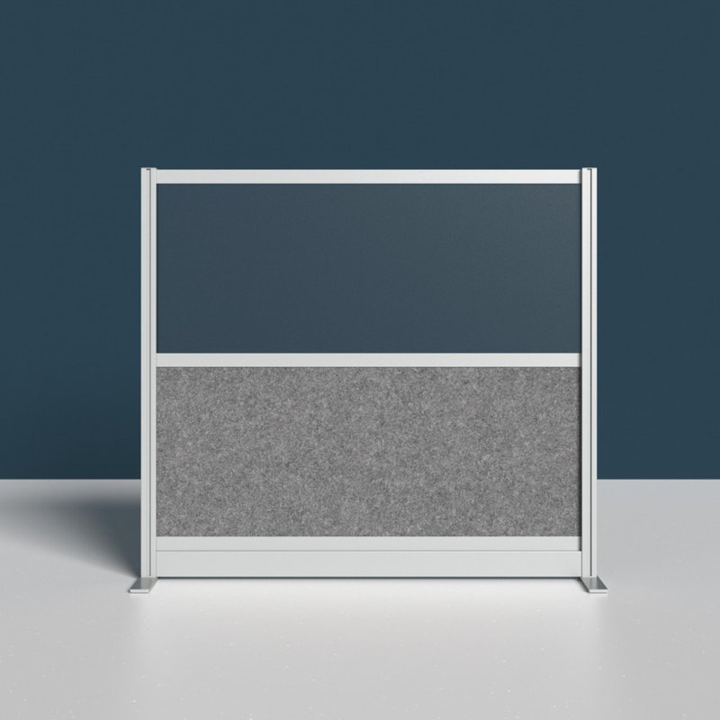 Mur modulaire avec cadre Harmony, Blanc / argenté / gris, H 48 po x L 53 po