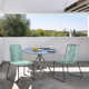 Camberlynn Powder Coated Steel Outdoor Stacking Dining Side Chair