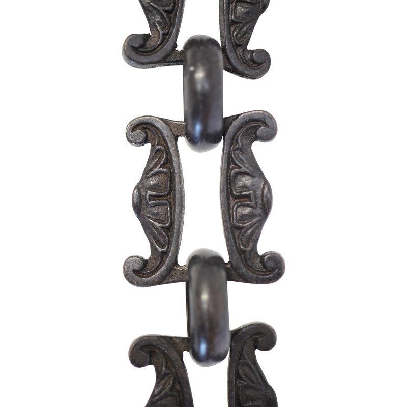 Chaîne ou arrêt de chaîne, Noir bronzé à l'huile, H 36 po x l 1,18 po x P 0,16 po