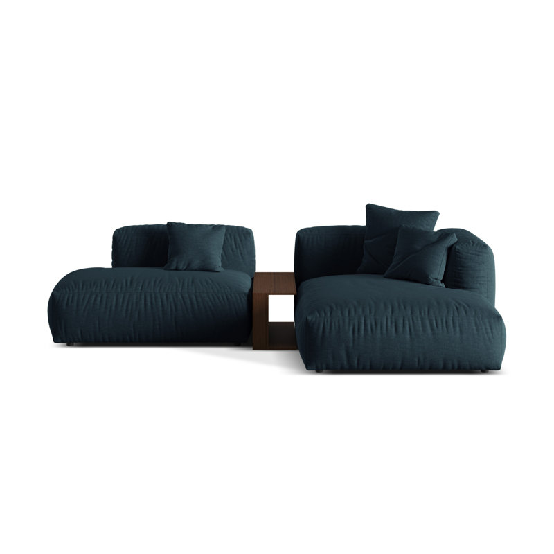 Carce 2 Seater Corner Sofa , Blue Jeans