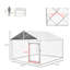 Cage extérieure pour chien robuste - Housse imperméable, maillon de chaîne galvanisé, 6,6 pi x 6,6 pi x 4,9 pi, spacieuse pour les chiens adultes actifs, serrure sécuritaire, grand chenil en acier à structure robuste, structure robuste