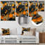 Orange et gris Amazonite pierre collage - art mural en métal géode de pierre-1614833281