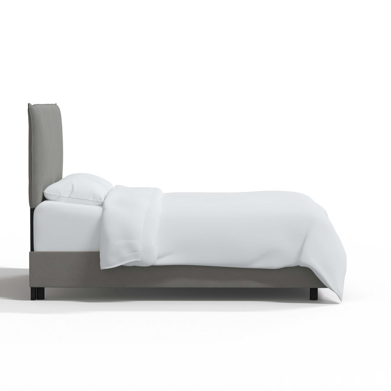 Bessinger Upholstered Standard Bed, Queen, Classic Grey Linen