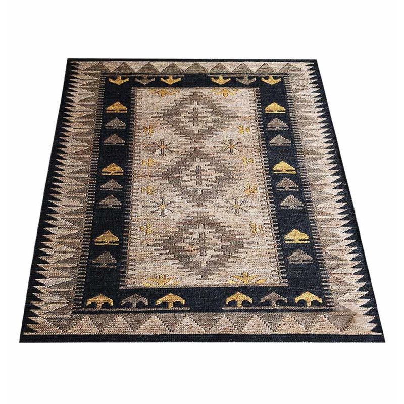 Manns Hand Knotted Sumak Jute Eco-Friendly Solid Area Rugs - Rectangle, Multicolor, Oriental Design, High Pile, Natural Fiber, Outdoor Indoor Handmade Area Rugs for Living Room, Bed Room