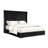 Wolo King Bed, Black Fur Chenille Ribbed Upholstery, Wing Headboard-117664648-117664652