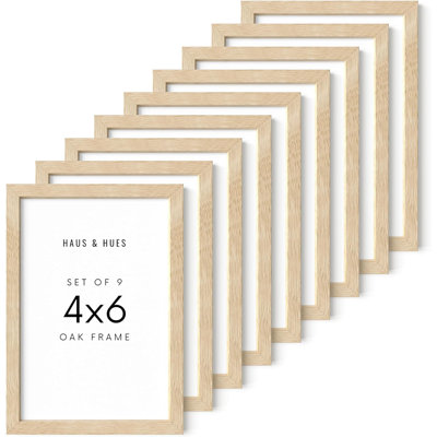 Cadre photo en bois massif - ensemble de 9