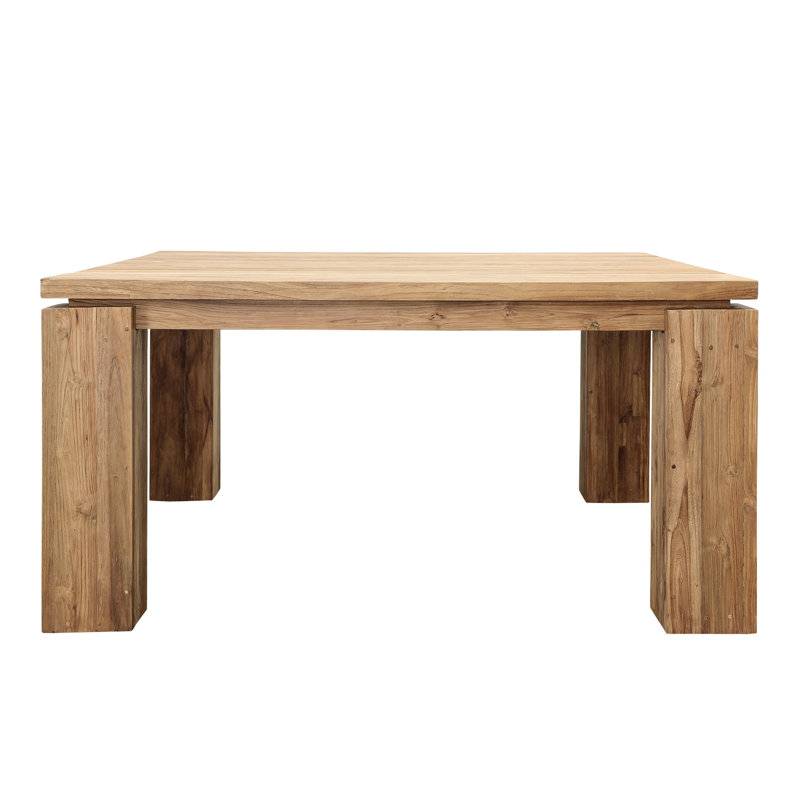 Micah 63" Wide Teak Dining Table, Natural