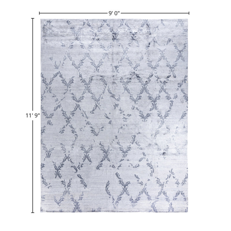 Overdyed One-of-a-Kind Rectangle 9' X 11'9" Hand Knotted Area Rug