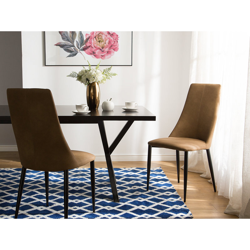 Lund 43cm H Upholstered Side Chair, Golden Brown