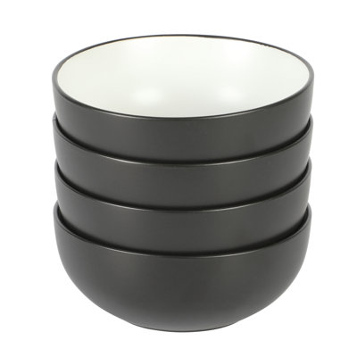 4 Pack 6.3" Stoneware Stackable Cereal Bowls