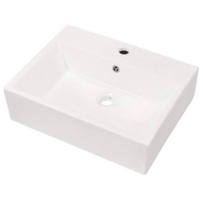 Myhomekeepers 16.3 " Ceramic Rectangular Bathroom Sink