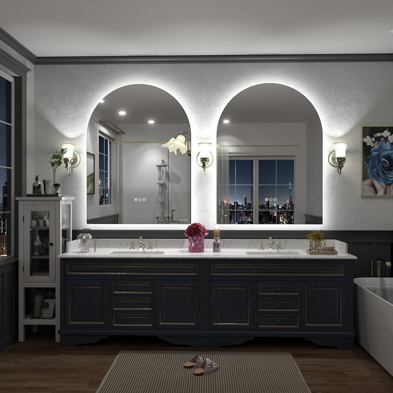 Aevar UL Certified LED Anti-Fog Tempered Glass Bathroom/Vanity Mirror with 3-Year Warranty, 42" x 32"