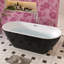 Baignoire autoportante ovale en acrylique de 152,4 cm x 73 cm (60 po x 28,74 po), avec bonde chromé à ouverture automatique et trop-plein intégré pour salle de bain spa.-87147523-131363079