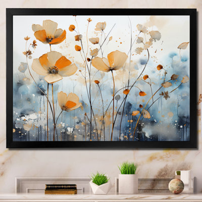 Art sur toile, "Orange Mute Botanicals II"