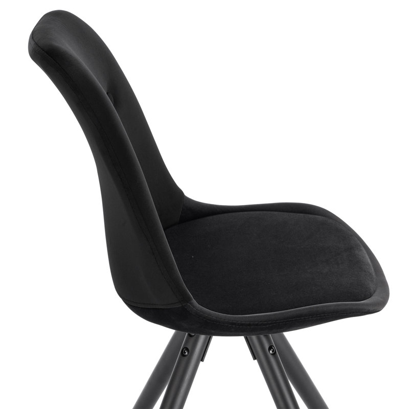 Bibb Upholstered Dining Chair, Black, Black