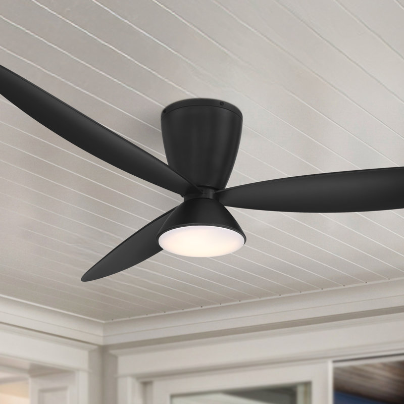 Ventilateur de plafond encastré à DEL 58 "Hourglass, Noir, Noir