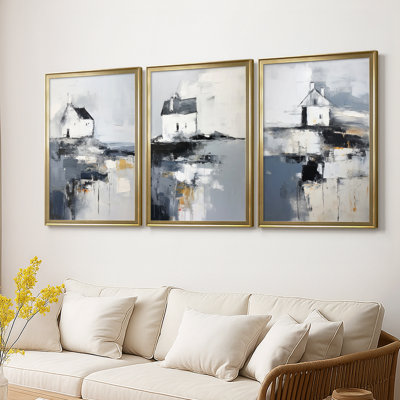 NAUTICAL Series dxliv - Toile tendue avec châssis encadré - 3 pièces