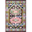 Tapis rose lavable à la machine à motif floral multicolore-494715968