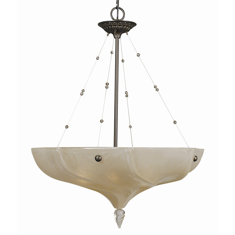 Luminaire suspendu bol 4 lumières unique Tipler
