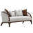Houston Bouclé 2-Seater Loveseat - Pebble Gray/Walnut