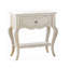 Table de chevet 1 tiroir avec tablette Pearl White