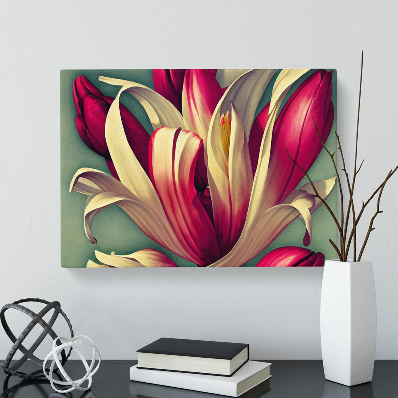 Shining Flowers - Wrapped Canvas, 50cm H x 76cm W x 3cm D