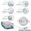 Ensemble de luminaires encastrés ultra minces sélectionnables CCT