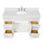 Abell 54.25'' Bathroom Vanity with Carrara Quartz Top-94003685