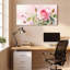 Ensemble de 1 tableau mural sur toile tendue, motif floral rose aquarelle-245787257