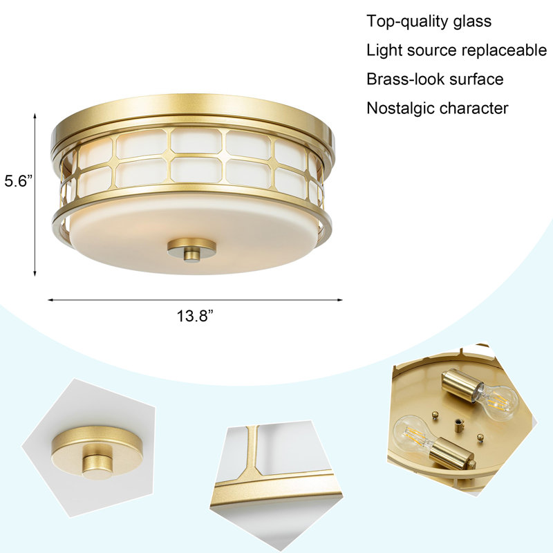 13.8" Flush Mount Ceiling Light