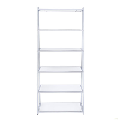 White Bookshelf With 6 Shelves (Bookshelf)