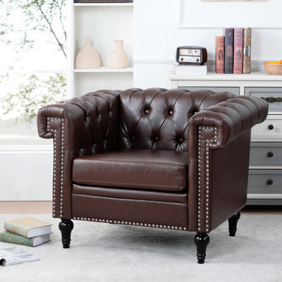 1 fauteuil de détente en forme de pieds de bouleau, l 39,16 po x H 29,87 po, fauteuil de salon à épaisseur de coussin de 6,5 po, dossier en mousse confortable, pieds, H 29,87 po