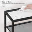 Console étroite 29,5 po, canapé à 3 niveaux en verre trempé, petite table d'appoint