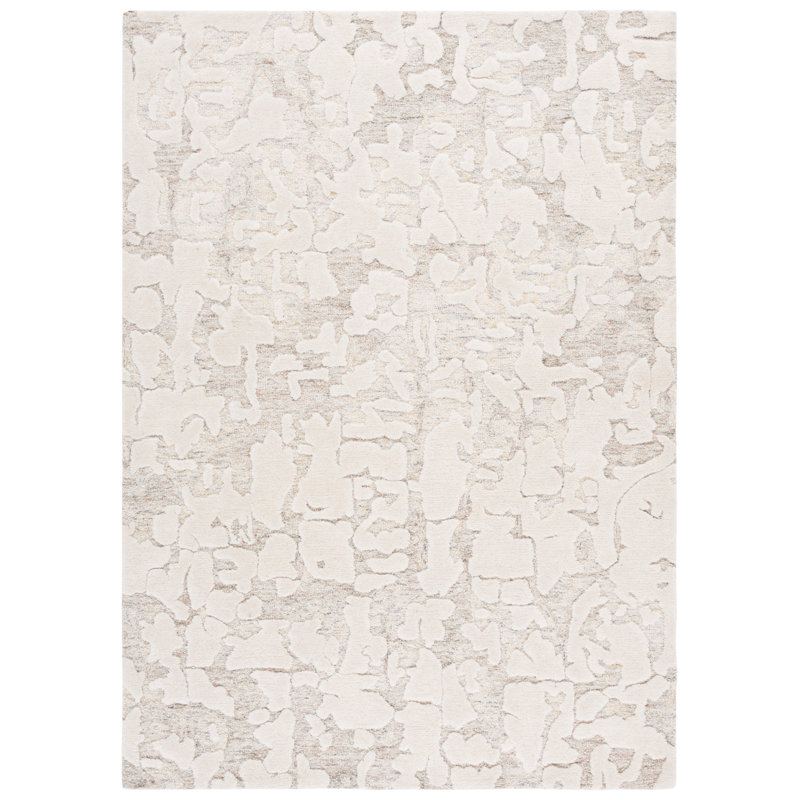 Harvest 701 Hand Tufted 80% Wool; 20% Cotton Abstract Rug, Rectangle 4' x 6'