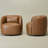Bruschi 34" W Faux Leather Swivel Armchair-310443004