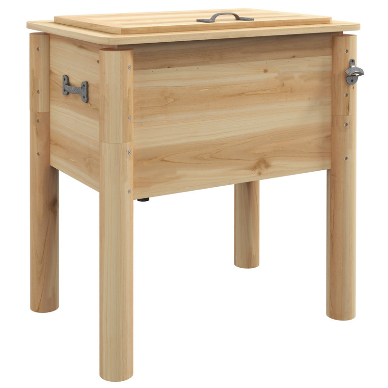 Glacière 54 po en bois pour patio