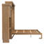 Lit escamotable classique LouvreFold avec pin massif et rangement multifonctionnel pour petite chambre à coucher, chambre d'amis-125361169