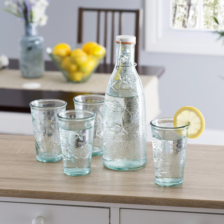 French Home Recycled Clear Glass 12 in. W x 6 in. H, Coastal Salad