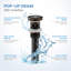 Drain escamotable de lavabo de salle de bain avec trop-plein-49218164