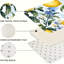 Ensemble de 2 tapis de cuisine antidérapants à motif floral citron et bleu