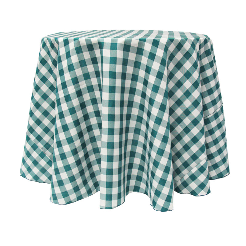 Nappe Gracie Oaks, 72 po x 72 po, Bleu sarcelle / blanc, 1