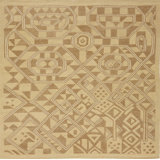 Geometric Area Rug in Light Brown