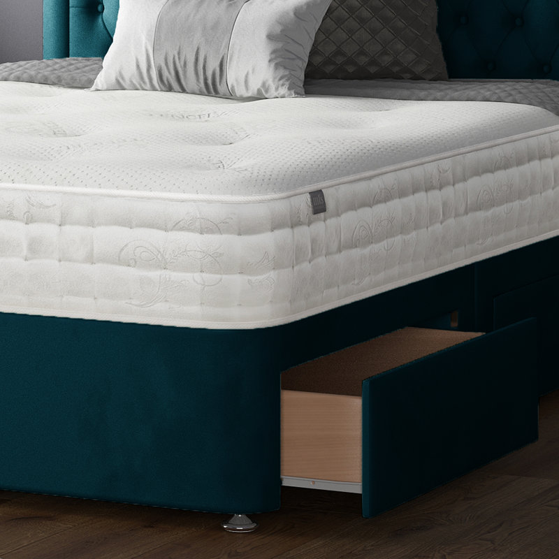 Urbank Divan Bed Base, Mallard, 2 Left Drawers, Single (3')