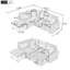 Canapé-lit modulaire convertible avec repose-pieds et coussins de rangement Davis-111132360