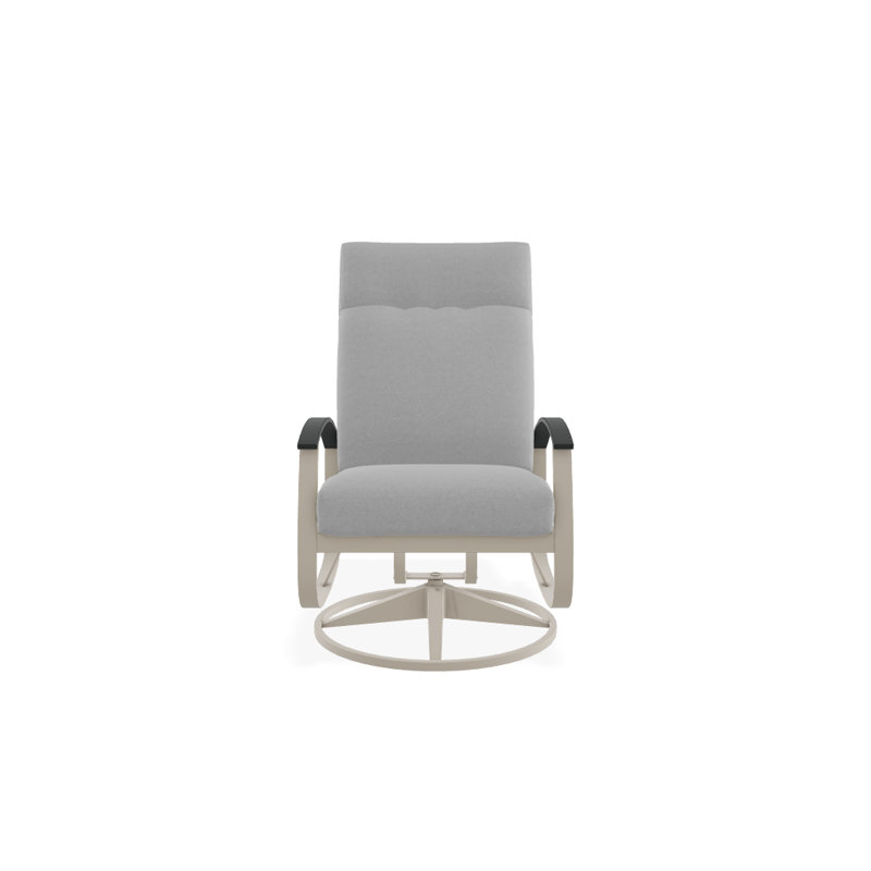 Belle Isle Outdoor Rocker Chair, Dazzle, Classic Graphite P30, Gloss White