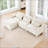 Three-Seater Chenille Sofa-623120590-623120585-623120586