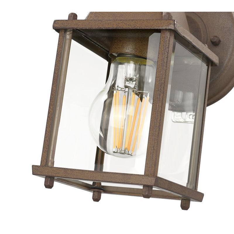 Ledbetter Wall Light, Burled Walnut, Clear Beveled