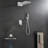 Wall Mounted Waterfall Shower System with Handheld Shower