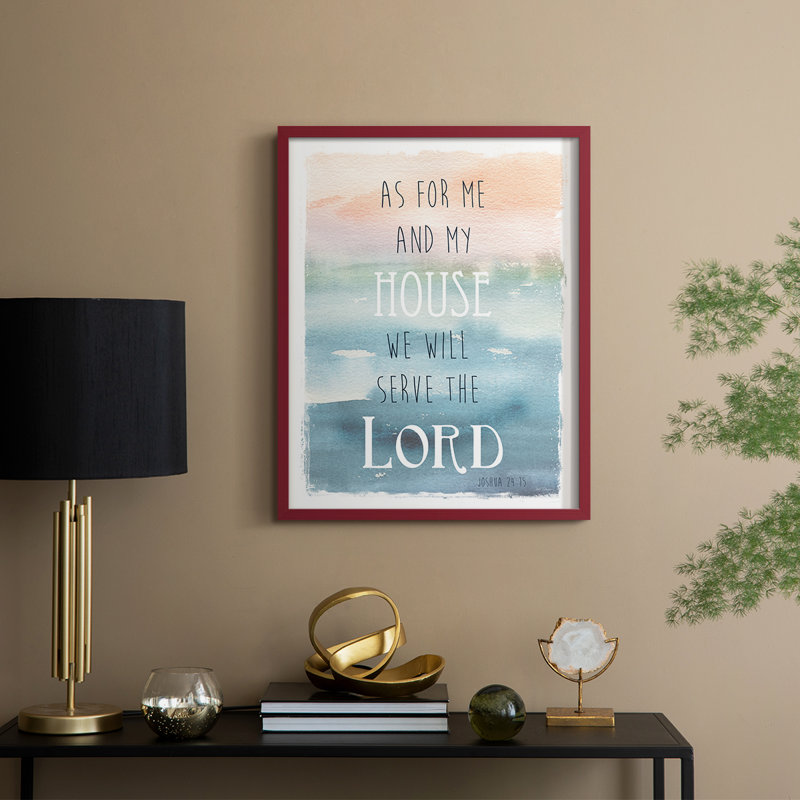 «Me and My House», reproduction encadrée - bois massif, H 30 po x l 24 po, Rouge